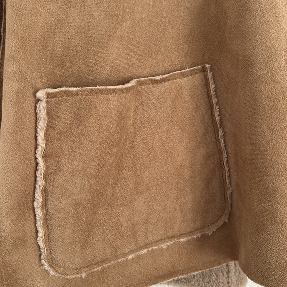 Faux Suede & Shearling Reversible Half-Zip - Picture 3 of 4